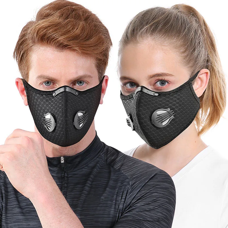 

Washable PM2.5 Anti Haze Mask Breath Valve Anti-dust Mouth Mask Activated Carbon Filter Respirator Mouth-muffle Reusable Masks