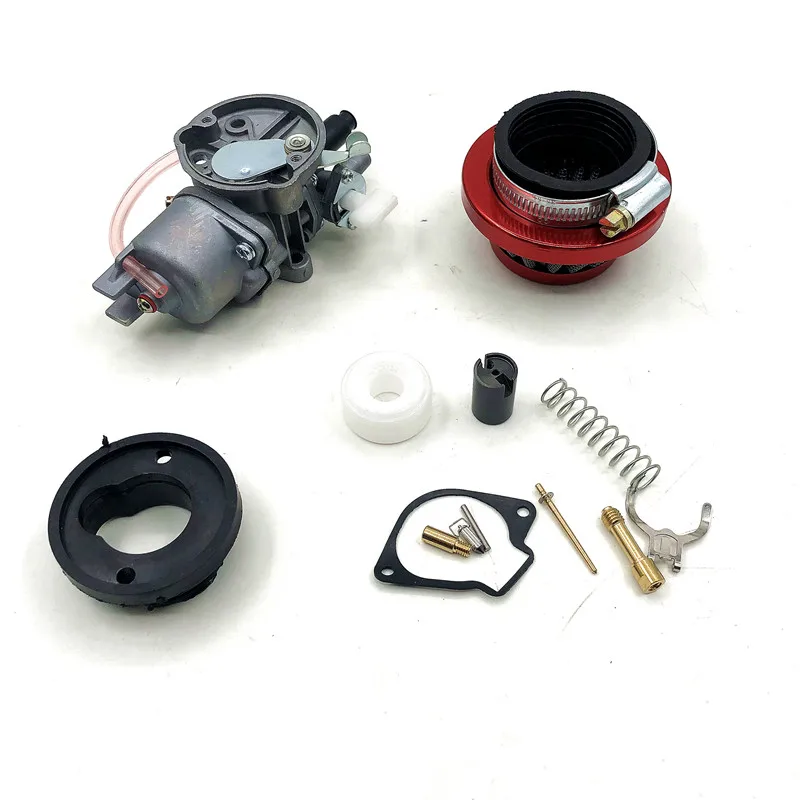 Карманный велосипед 47cc 49cc двигатель carb Карбюратор с воздушным фильтром Pod 2 тактный для мини квадроцикла ATV Dirt Bike MiniMoto Go Kart Buggy - Цвет: Red B