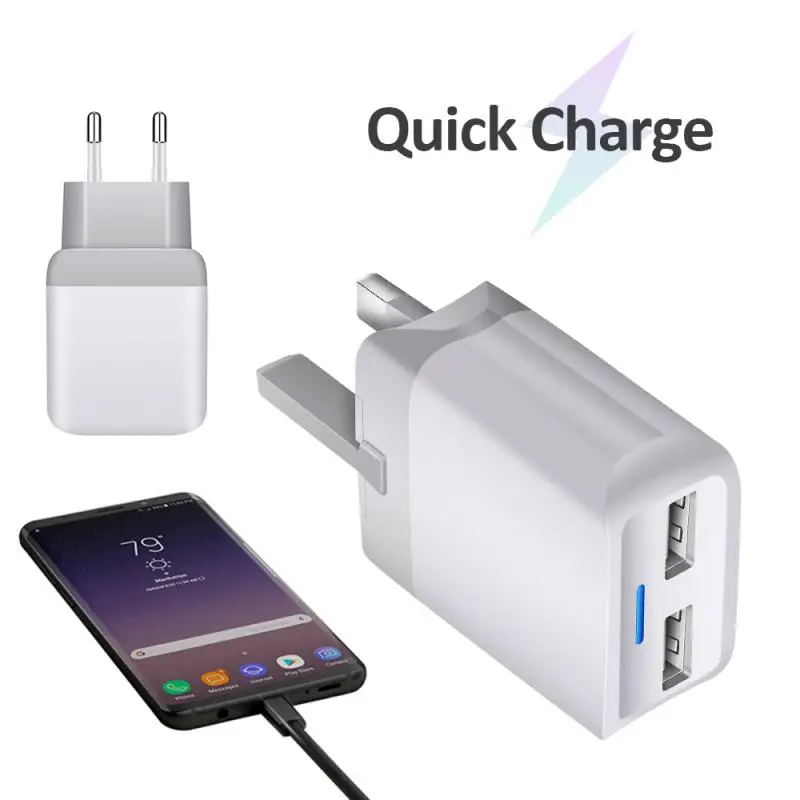 Быстрая зарядка 3 А, адаптер 3,0 USB для ЕС/США/Великобритании, настенное зарядное устройство мобильный телефон для IPhone QC3.0, быстрая зарядка для ...