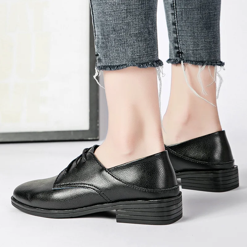 STQ/женские зимние лоферы на плоской подошве Женские балетки из натуральной кожи