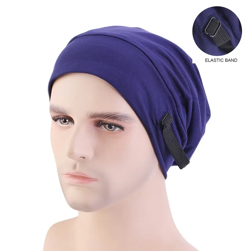 

Beanies Skullies For Men Women Turbans Adjustable Hidden Elastic Bands Satin Lining Night Sleeping Hats Bonnets