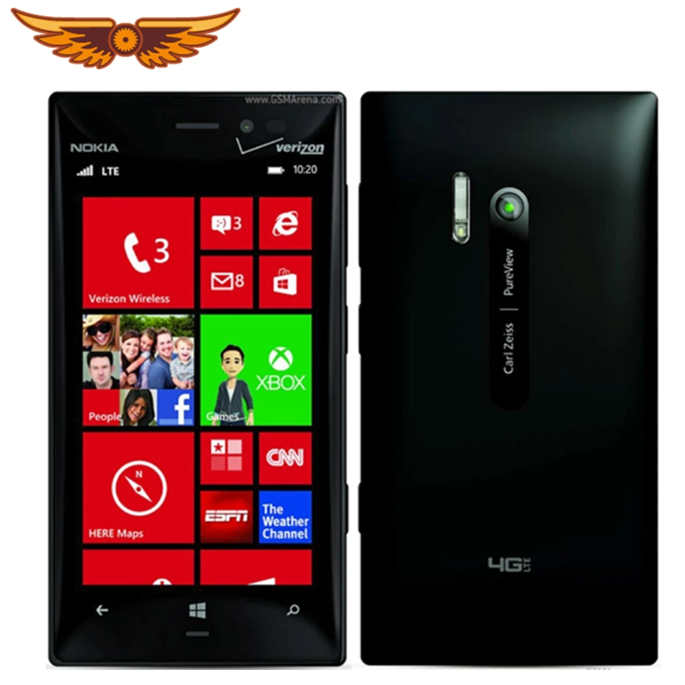 Оригинальный разблокированный Nokia Lumia 928 4 5 'ƎMP двухъядерный Windows Mobile 32 Гб ROM 1 RAM