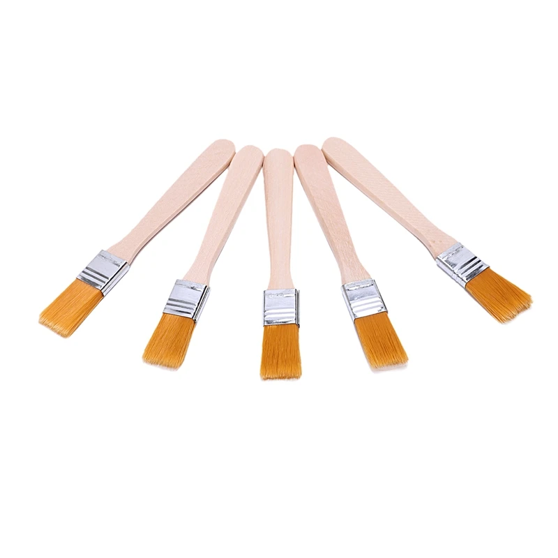 

5x Painter Artists Oil Painting Drawing Brush Tool 1.4cm Wide Yellow