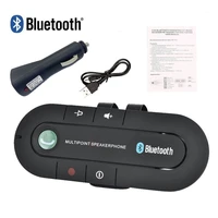 multipoint speakerphone 4 1edr wireless bluetooth handsfree car kit mp3 music player for iphone android dropship hot