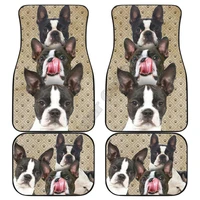 boston terrier car floor mats funny for boston dog lover 3d printed pattern mats fit for most car anti slip cheap colorful