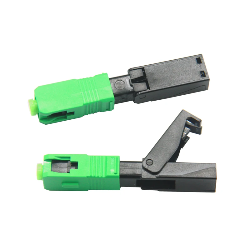 

100PCS FTTH SC APC Optical fiber covered wire SC APC quick connector FTTH Fiber Optic Fast Connector SC Connector Free shipping