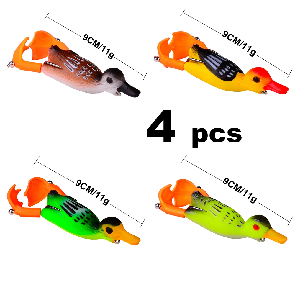 4pcs Quality Whopper Plopper 100mm/13.2g Top Water Popper Fishing Lure Hard Bait Wobblers Rotating Soft Tail Tackle | Спорт и