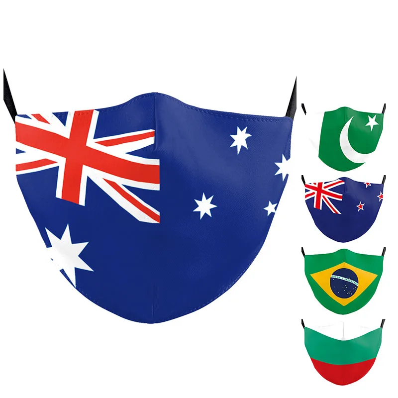 Многоразовые маски с принтом Австралии и Новой Зеландии флагом Пакистана