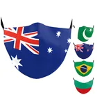 Многоразовые маски с принтом Австралии и Новой Зеландии, маски с флагом Пакистана, Бразилии, Болгарии, для взрослых и детей, модные смываемая маска для лица