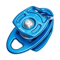 35kn swing climbing double pulley for caving rock climbing rappelling dragging sheaves climbing arborist equipment
