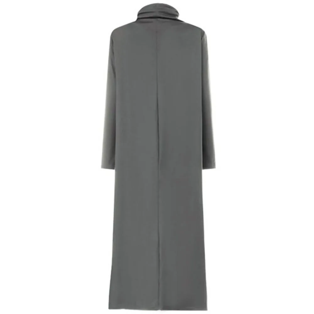 

Casual Fashion Female Dress Spring Loose Irregular Robe Sweatshirt Women High Neck Dresses Asymmetrical Pullover Japan