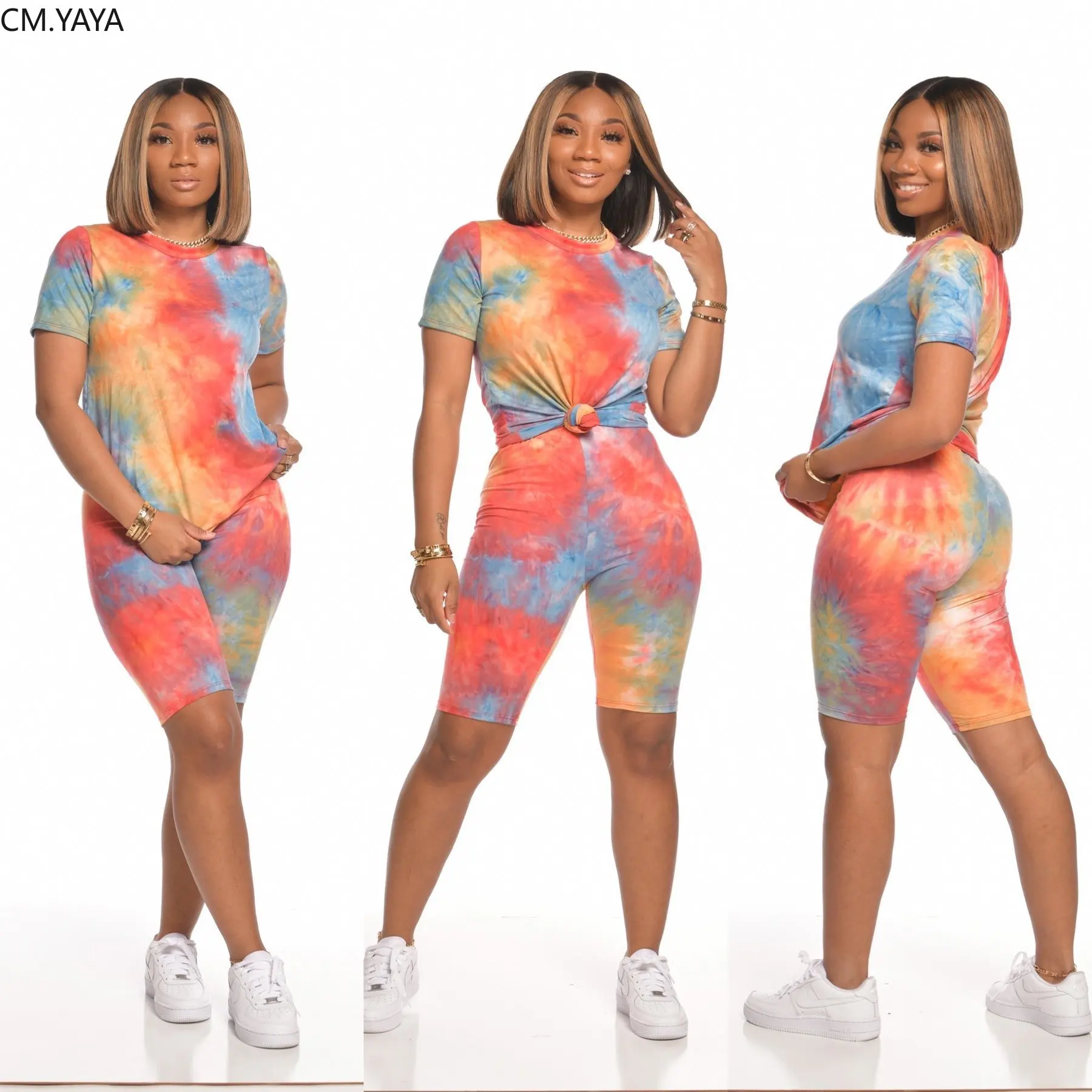 Новый спортивный для женщин Комплекты из двух предметов летний тренировочный