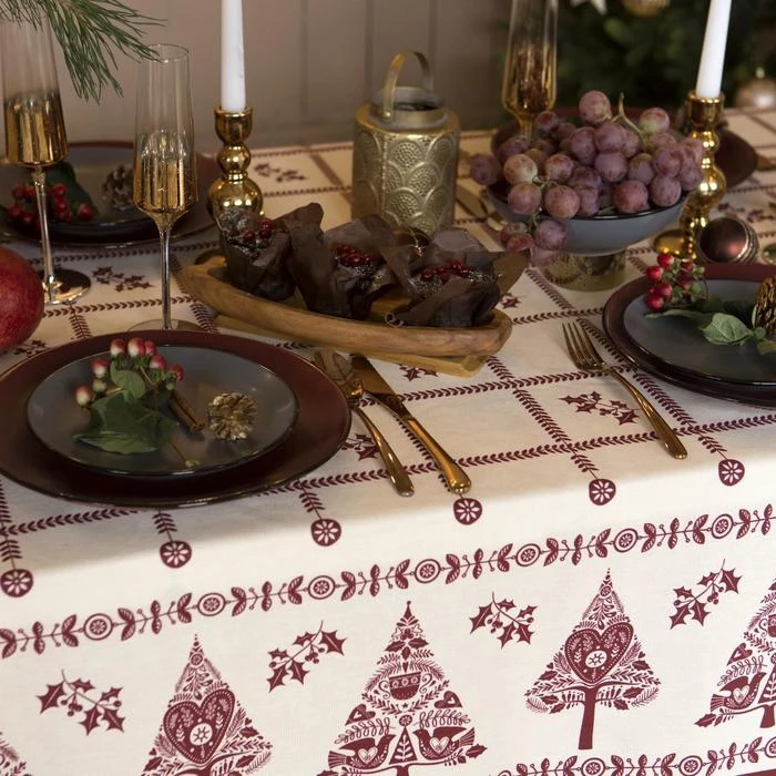 Скатерть "Доляна" Merry Christmas 146х110см 100%хл рогожка 164 г/м2 4980260