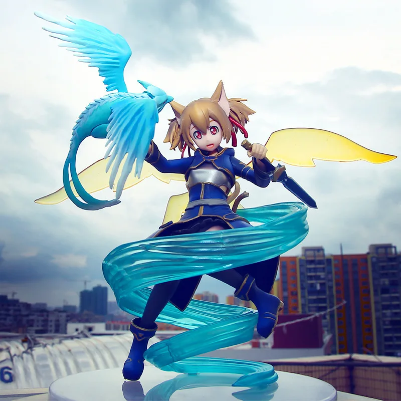 GZTZMY игра Sword Art Online Silica ALO Ver. ПВХ экшн фигура аниме модель игрушки коллекционная