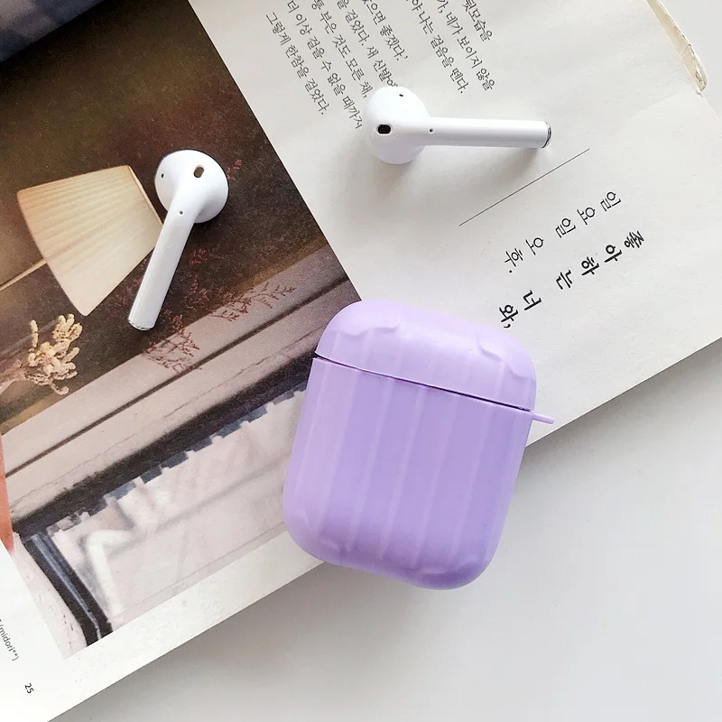 Чехол для AirPods, милый простой мини-бокс, Мультяшные аксессуары, защитный силиконовый чехол, Роскошный чехол для Air pods 2, чехол для наушников, funda