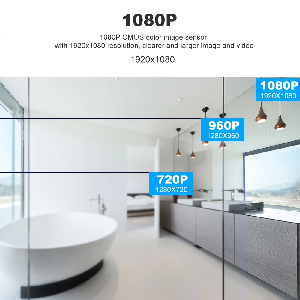 KKmoon 1080P AHD купольная CCTV камера 2.0MP 1/2.8 ''CMOS 6 шт. Массив ИК светодиодов ночного