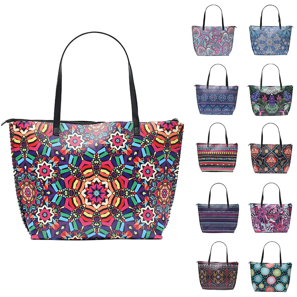 Женская сумка тоут в китайском стиле вместительная для покупок ручной работы