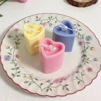 diy heart candle making mould plastic pillar mold supplies new