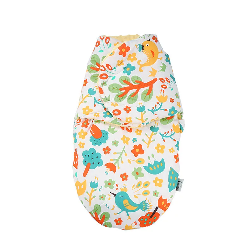 Милый мягкий хлопковый спальный мешок с листьями для новорожденных принтом