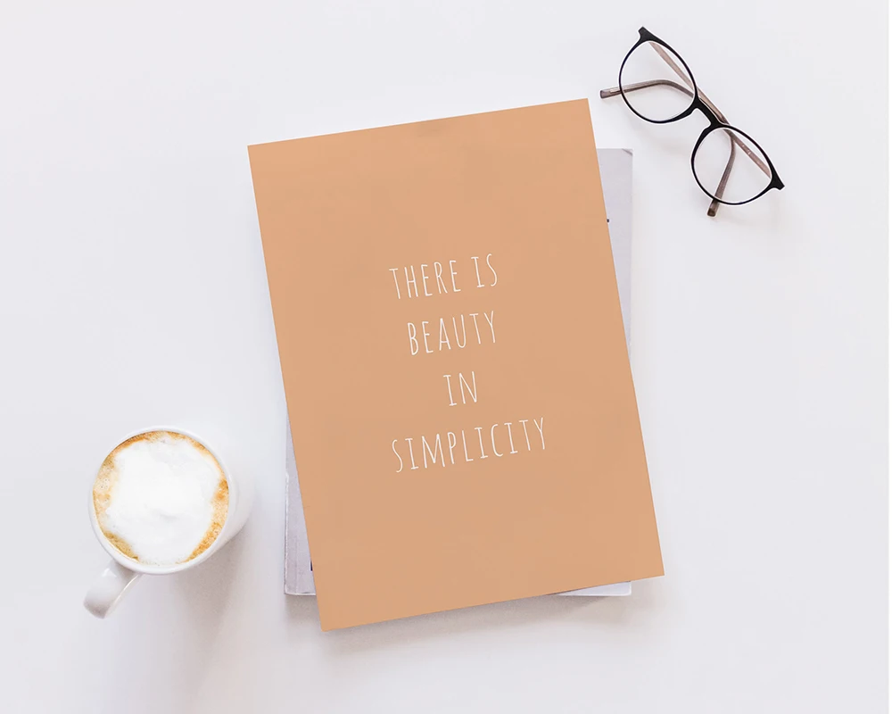 Простой художественный принт с цитатами | Постер It Is Beauty In Simplicity Минималистичный
