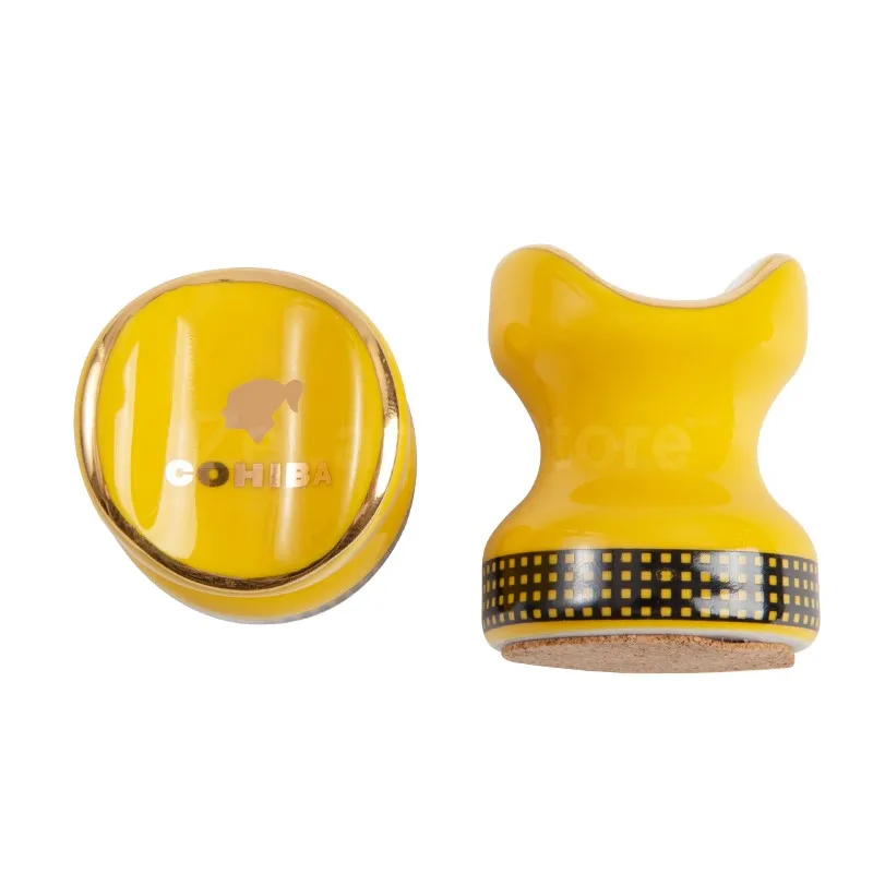 COHIBA Желтый классический керамический портативный дорожный держатель для сигар