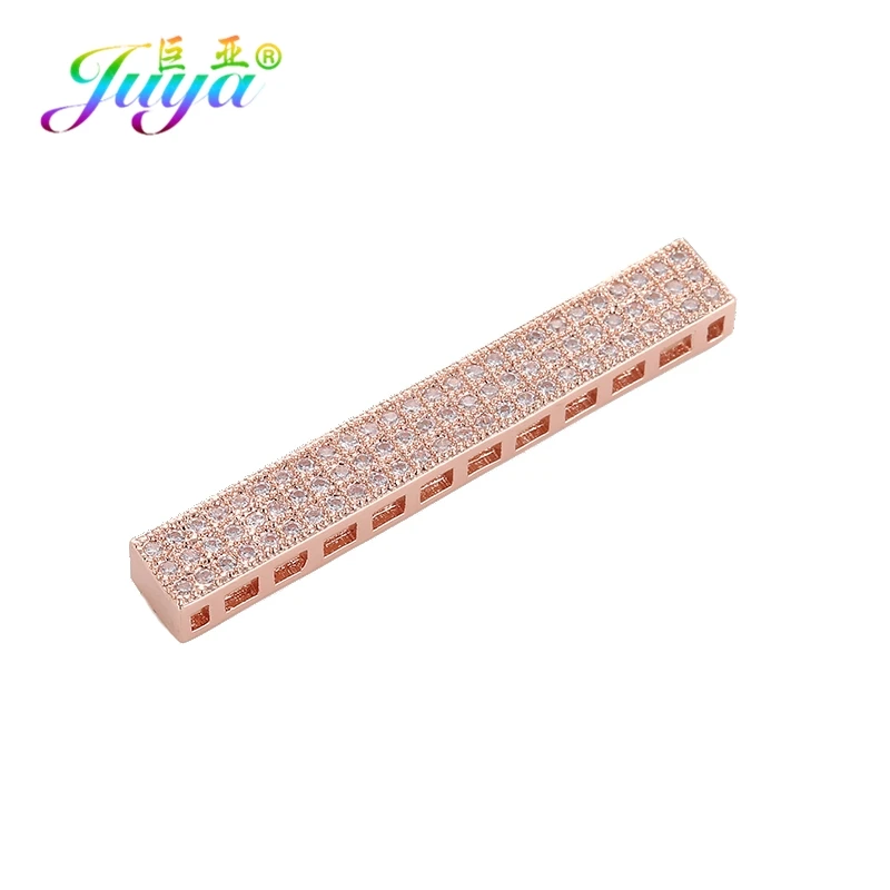 Juya DIY Ювелирные изделия из жемчуга компоненты несколько рядов металлический разделитель спейсер баров для натуральных камней Жемчуг Бисероплетение ювелирных изделий - Цвет: Rose Gold