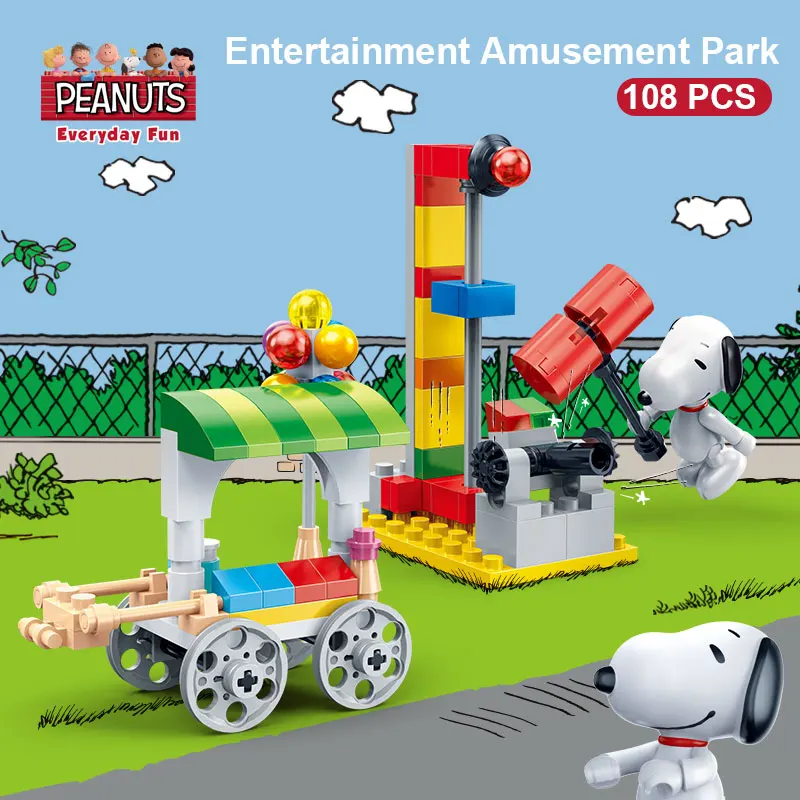 BanBao горячий IP Snoopy арахис дом техника город Playmobil Juguetes пластиковые строительные