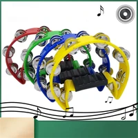 single half moon tambourine percussion musical instruments hand bells half moon tambourine percussion drum party game baby toy