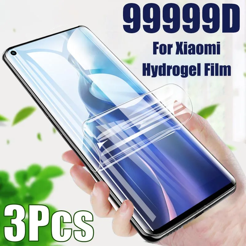 

Hydrogel Film For Xiaomi Mi MIX 4 11 Ultra Pro Lite Screen Protector Note 10 Poco F3 M3 X3 I T 10T MIX4 No Fingerprint Circle