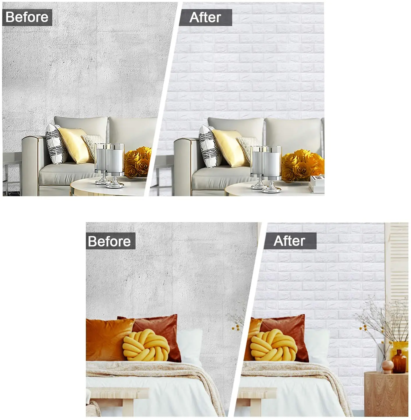 

Formaldehyde-free Environmental Protection Wall Stickers DIY 3D Waterproof Self-adhesive Wallpaper for TV Wall