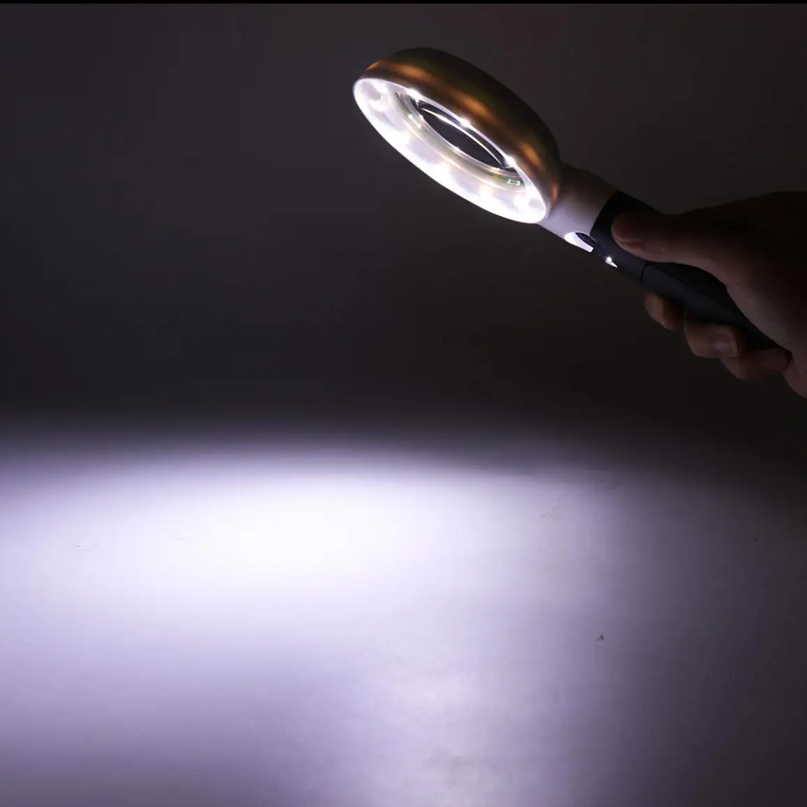 Портативная кольцевая 20X ручная Лупа с светодиодный подсветкой для антикварного