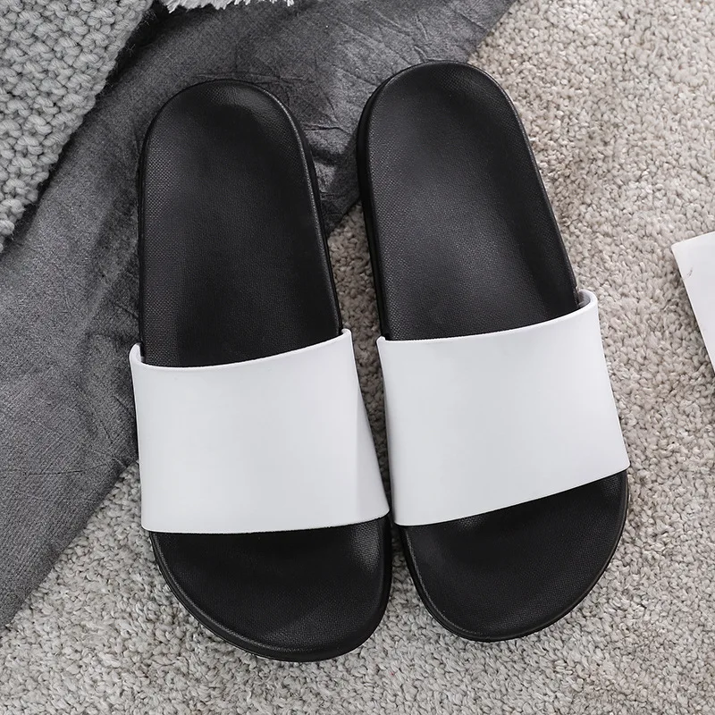 black sole Женские пляжные шлепанцы унисекс; Черные сланцы Летняя обувь; Женская Повседневная Домашняя обувь без застежки; женские Вьетнамки; Pantuflas De Mujer - Цвет: black sole
