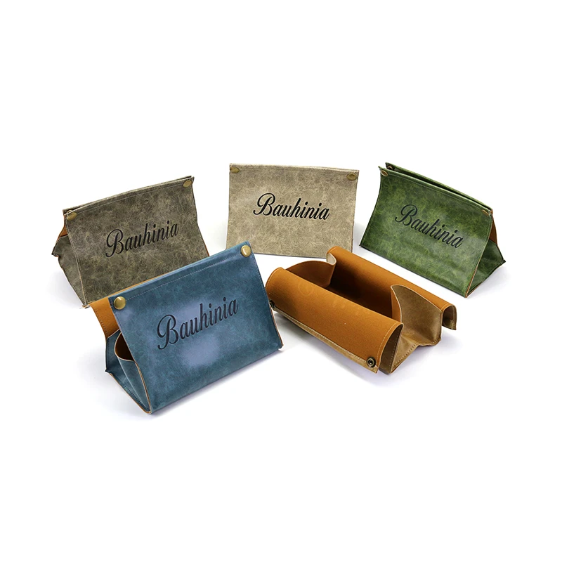 Ретро устройство подачи бумажных салфеток скандинавский кожаный мраморный узор