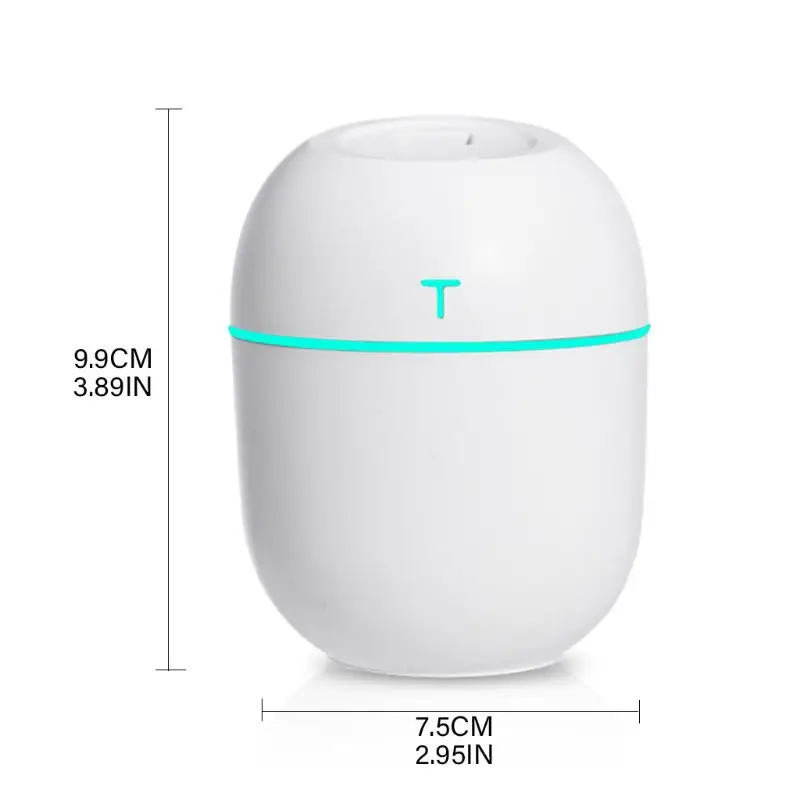 

200ml Mini Air Humidifier Ultrasonic Aroma Essential Oil Diffuser USB Charging Home Car Fogger Mist Maker with LED Night