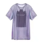 Новая женская сетчатая Прозрачная Футболка, топы, 2020, модные женские летние свободные повседневные прозрачные мешковатые Топы с коротким рукавом, одежда