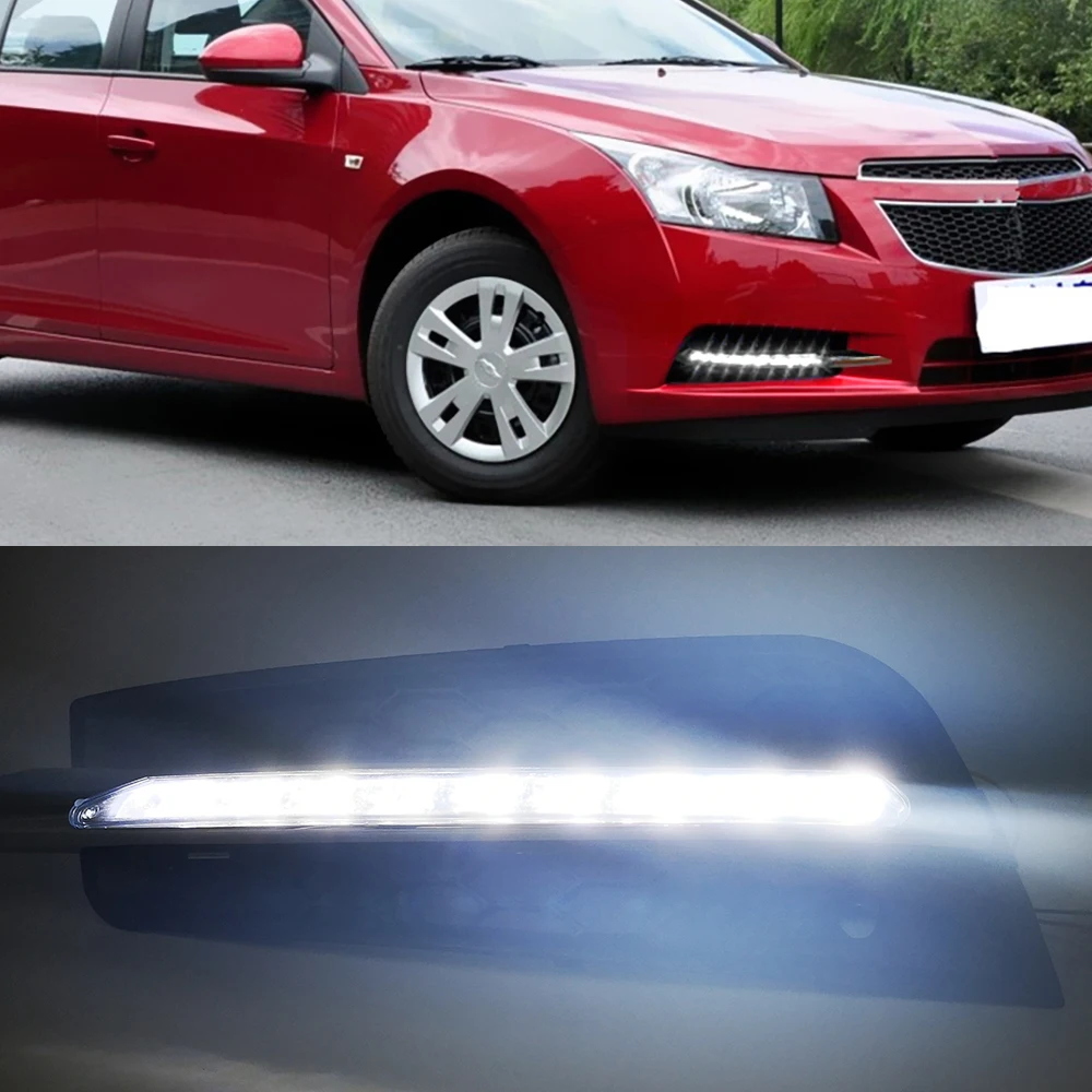 Автомобильные мигающие DRL для Chevrolet Cruze 2009 2010 2011 2012 2013 2014 противотуманные фары
