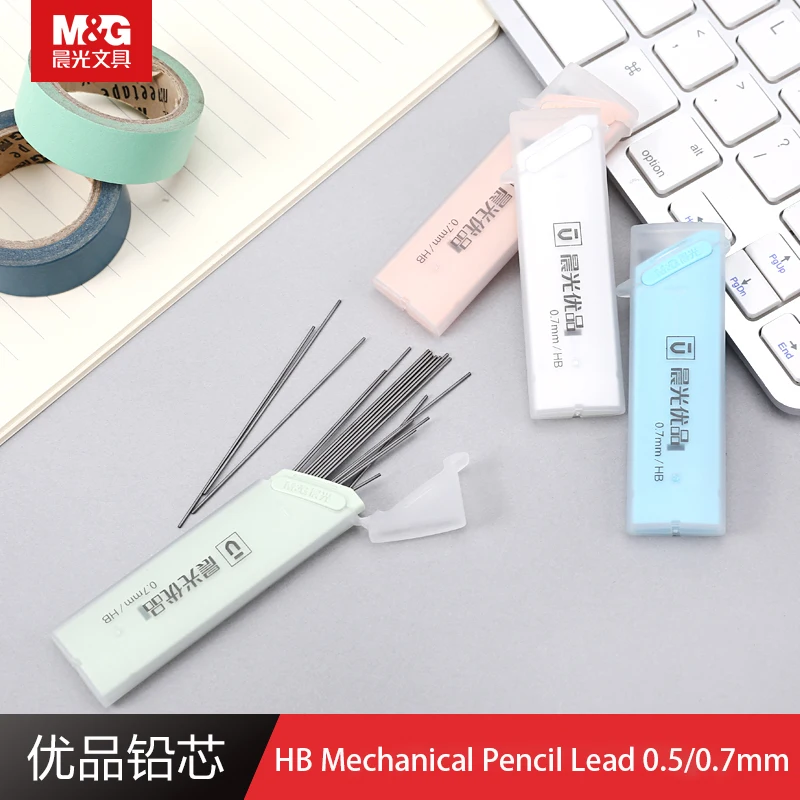 

M&G ASL37402 20/1Pcs HB Mechanical Pencil Lead Automatic Pencil Lead 0.5/0.7mm Pencil Refills School Supplies Office Supplies