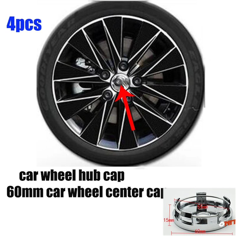 

Auto Accessories 4pcs/set 60mm auto car Wheel Center Hub Cap Car Wheel Center Hub Cap Car Rim Emblem Badge for all car