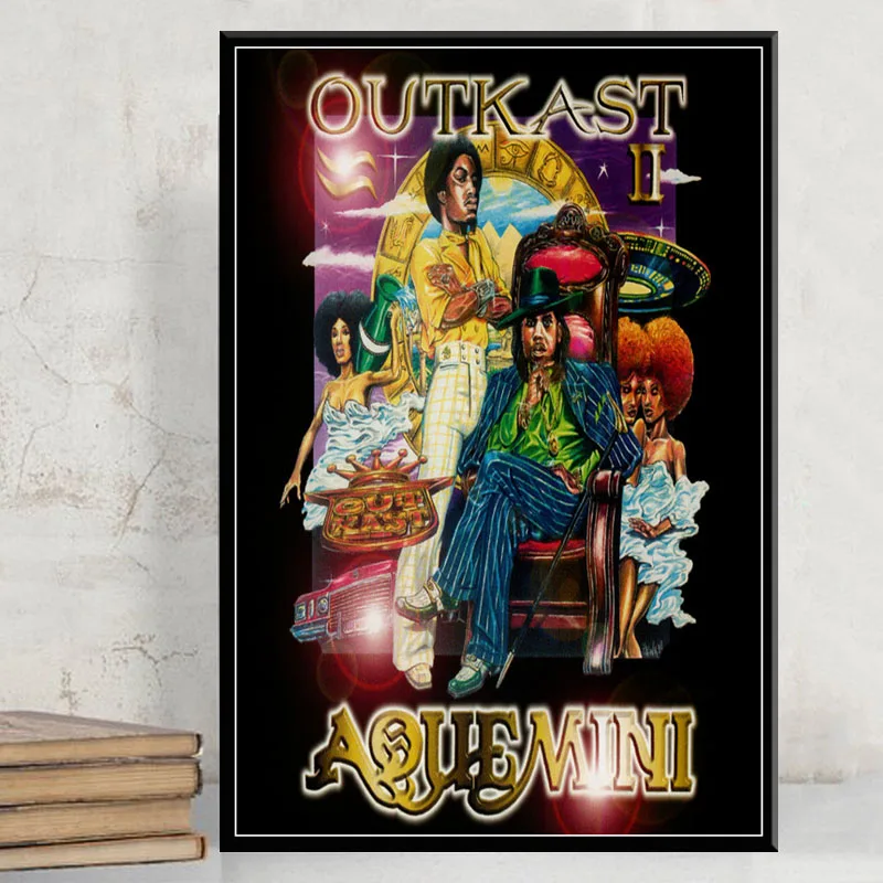 Плакаты распечатки Outkast США альбом рэп музыка звезда хип-хоп рандомная Картина на