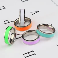 2021 rainbow ring simple stainless steel couple fashion jewelry gift jewelry