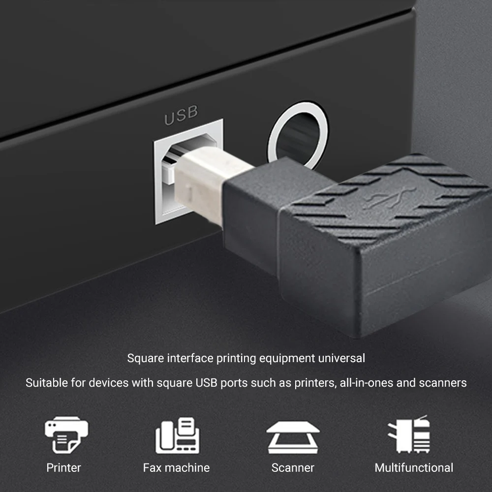 USB 2 0 Тип B адаптер для печати 90 градусов вверх вниз левый и правый угол