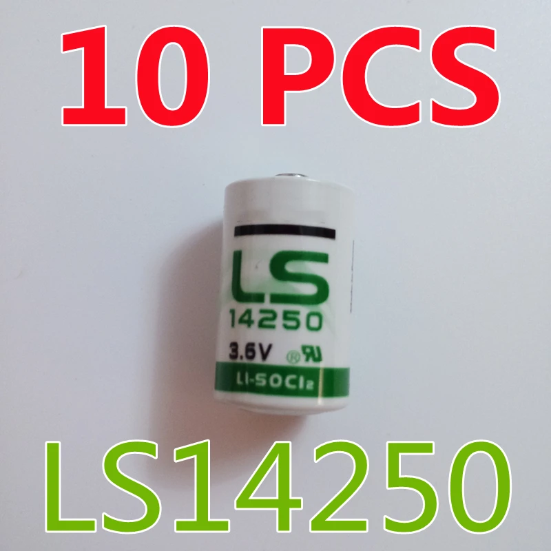 

10pcs 3.6V 14250 LS14250 1/2AA primary battery LS14250 TL-5902 Cells for meter Electronic equipment PLC lithium battery