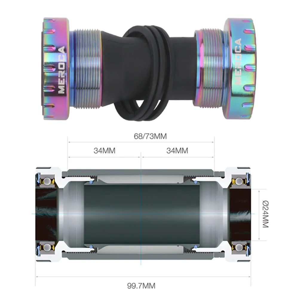 

IXF Aluminum Mountain MTB Bicycle 170MM Crankset Crank Arm & Bottom Bracket Kit High Compatibility Cycling Bike Parts