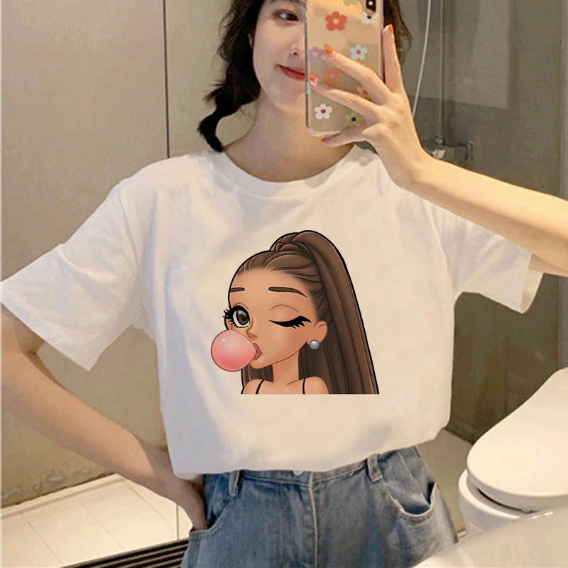 

Women Fans T-shirt Aesthetic Ullzang Print Tshirt Girl 90s Graphic Korean Top Tee Female fashio girls Harajuku T Shirt