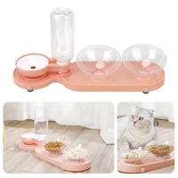 pet feeding bowl high quality dispenser for dogs cats drinking pet supplies food water feeder double bowls pp material