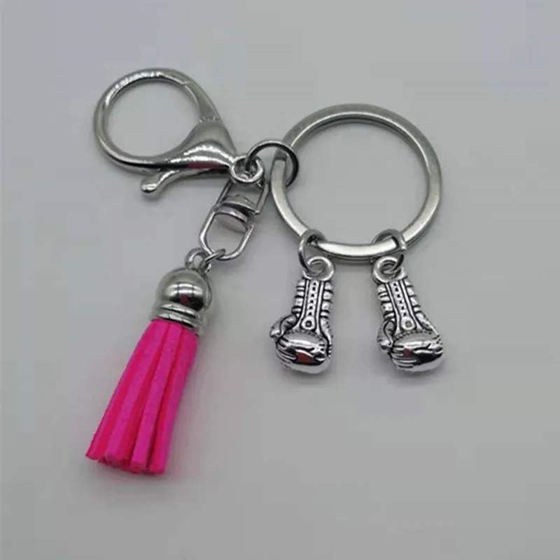 Новинка модный брелок с кисточкой боксерские перчатки подвеска спортивный