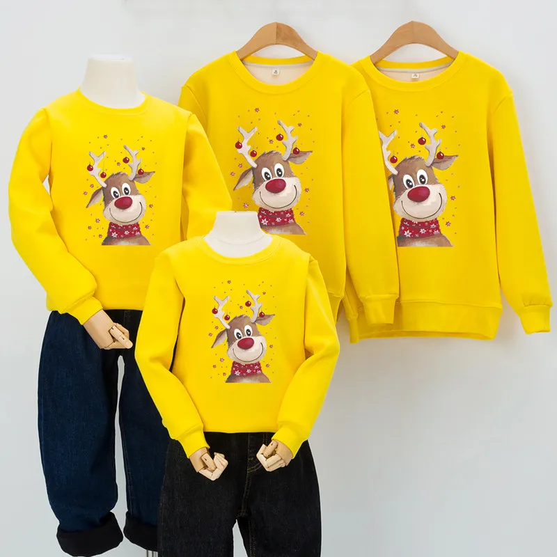 Свитшот Рождественский для всей семьи теплый зимний новогодний | Мать и ребенок