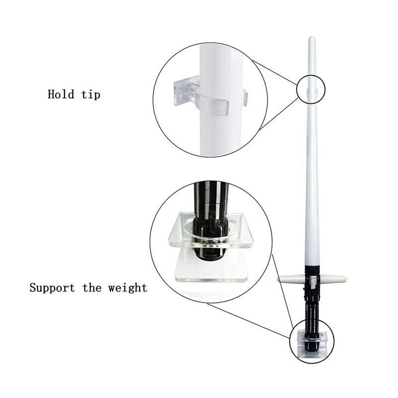 

NEW-1Pcs Light Saber Stand Vertical Wall Mount Rack For Force FX Lightsabers