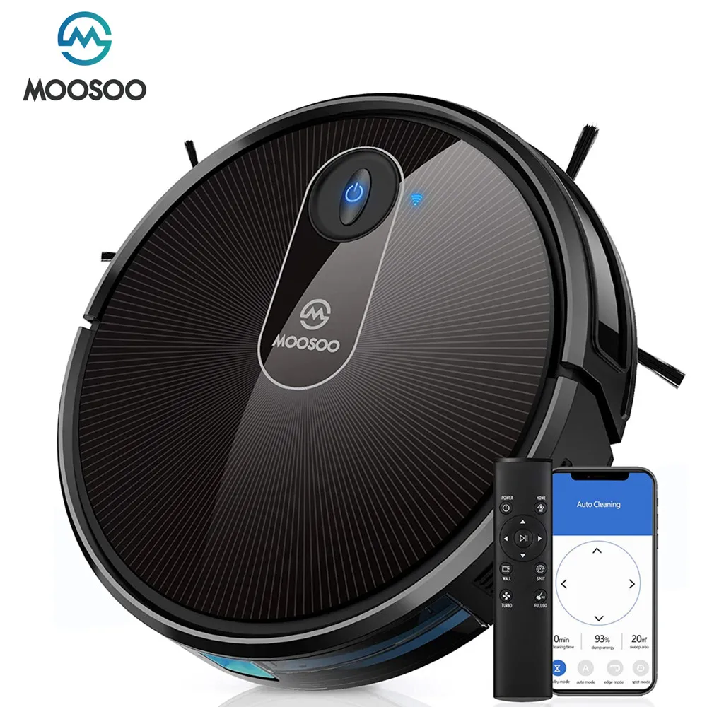

MOOSOO MT720 Wi-Fi Robot Vacuum Cleaner 18KPa Suction Sweeping Mopping 3in1 Smart Route APP Control Auto Charge For Floor Carpet