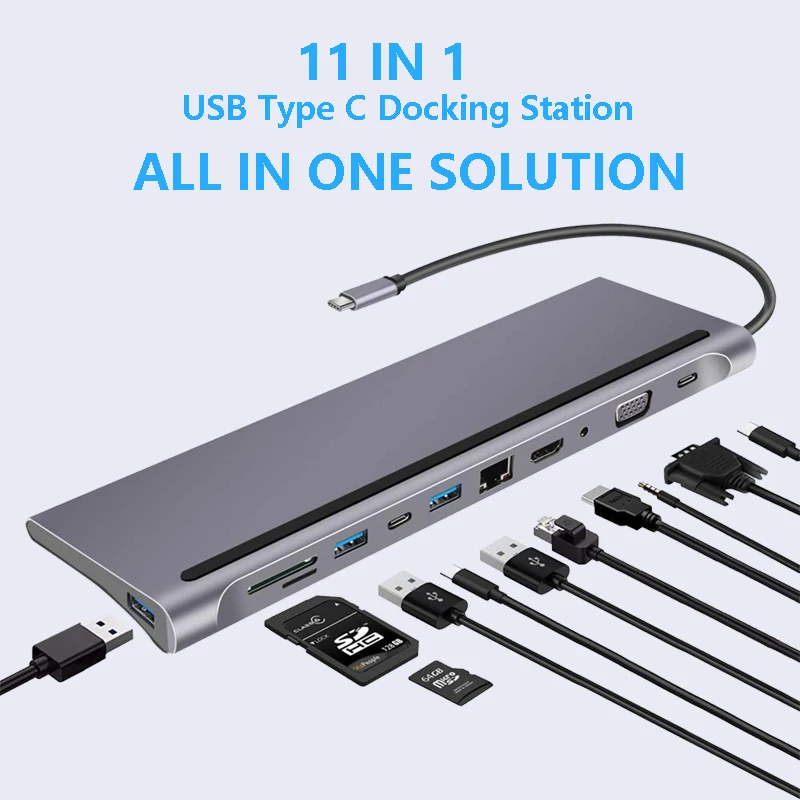 - USB C  , - HDMI VGA USB PD LAN RJ45 SD  , Macbook HP DELL XPS Surface Lenovo ThinkPad Dock